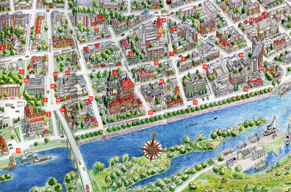 Электронная карта города Пинска